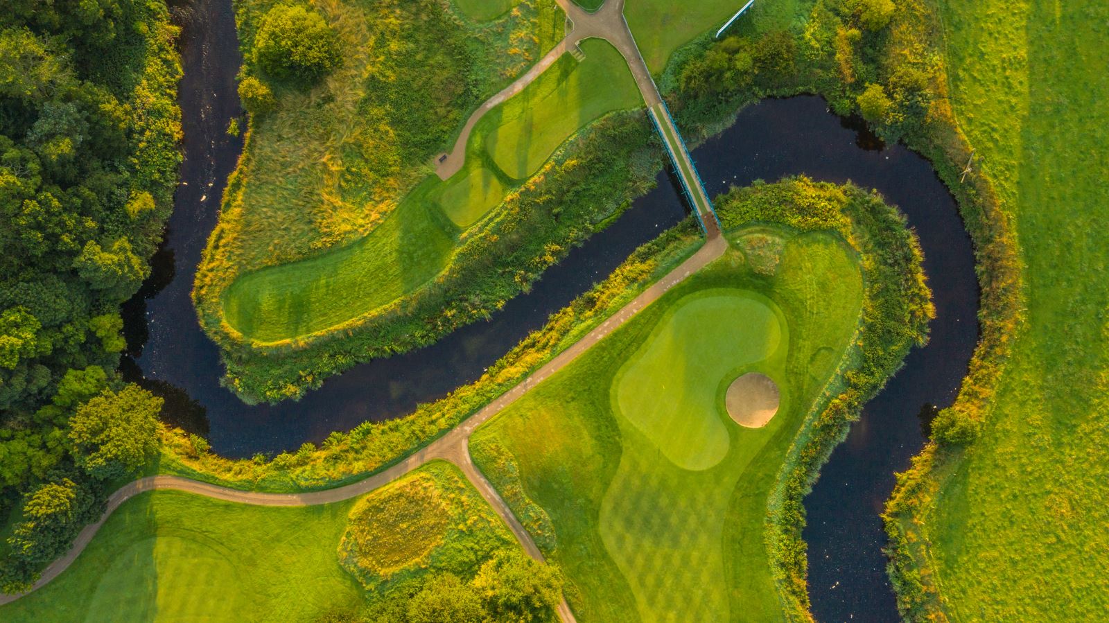 Aerial image of Galgorm Golf Course in Ballymena